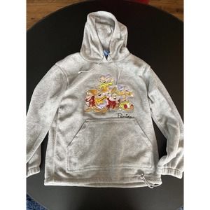 Disney Snow White Seven Dwarfs Adult Hoodie Jacket Sz M Embellished Fleece